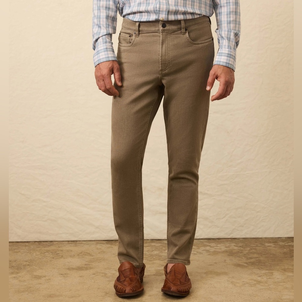Faherty Stretch Terry 5 Pocket Pant Men's 33 x 30 Driftwood
